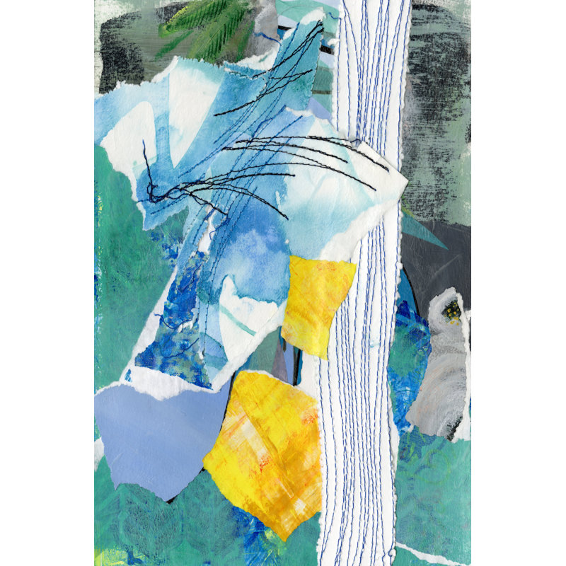 Reclaimed Collage I - Painting, 46cm H x 30cm W, Wrapped Canvas