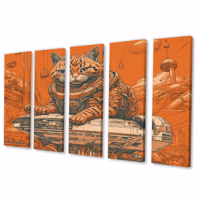 Reproduction d'art murale astronout rétro - I