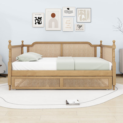 Wood Daybed with Trundle and Slats by Bay Isle Home