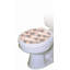 Décalcomanie de siège de toilette moderne rose et gris floral-52370339