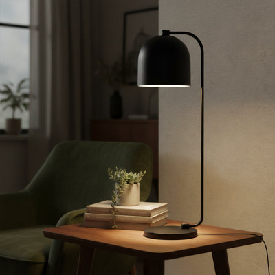 Lampe de bureau en métal 24 po avec abat-jour dôme Auerbach