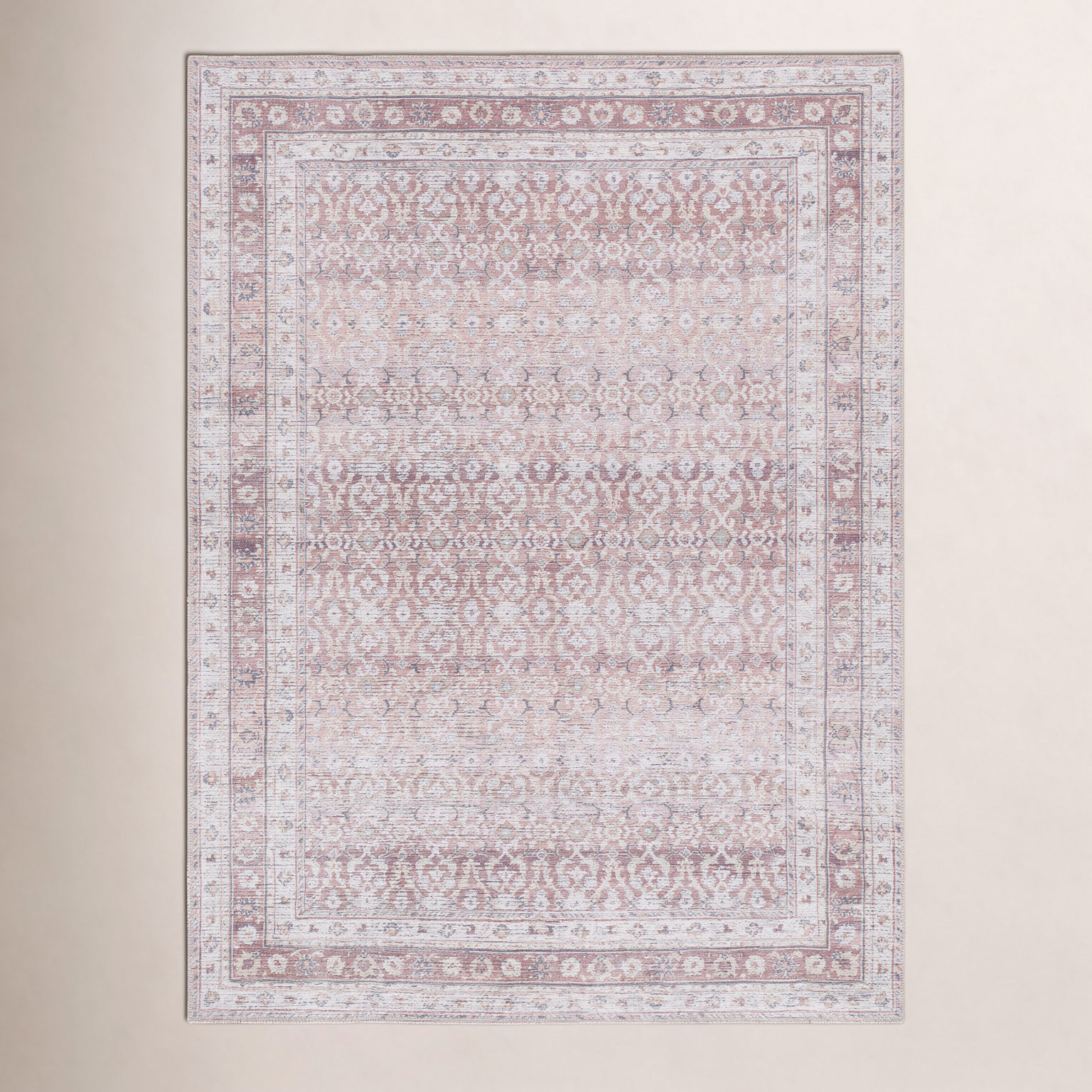 Angiela Machine Washable Floral Rug, Rectangle 1'11" x 2'11"