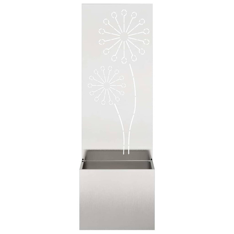 Planter Box, Sliver, 140cm H x 50cm W x 50cm D
