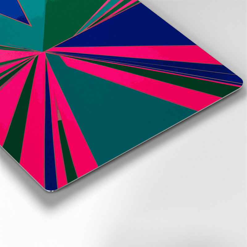 Hard Edge 78 Green Metal Wall Art, 11" H x 14" W