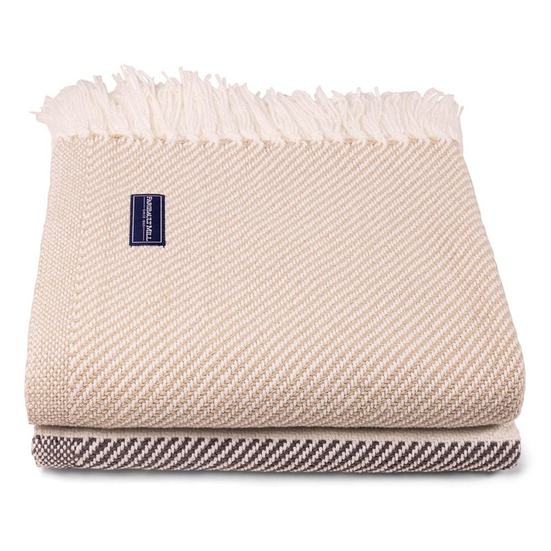 Jeté en coton Coastal, Beige