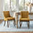 Bronze Nail Head Upholstered Side Dining Chair-1224793320