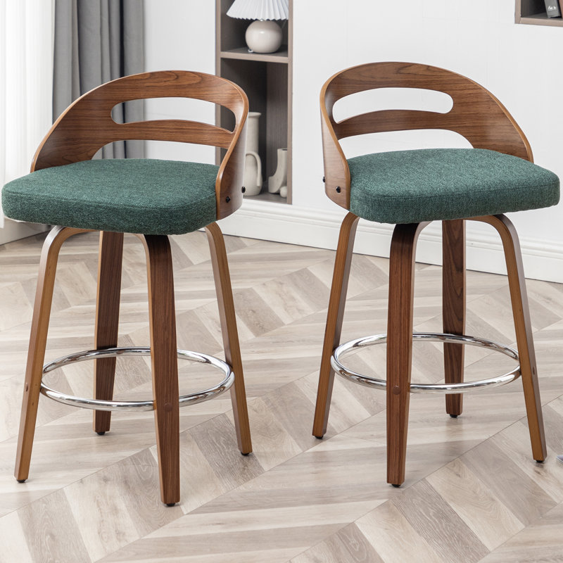 Swivel Bar Stool, Counter Stool (66cm Seat Height), Green
