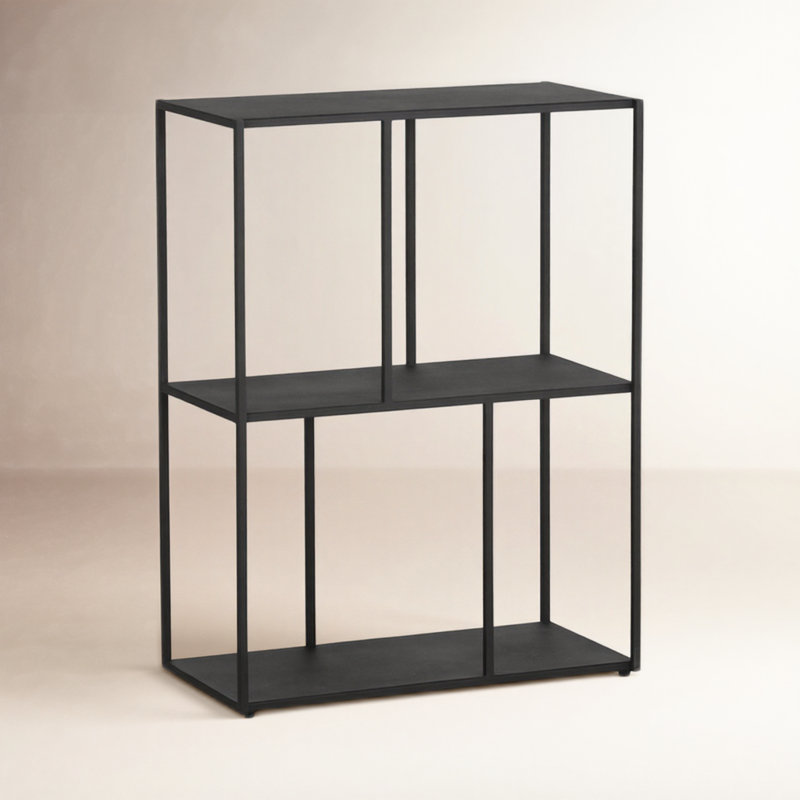 Etagere Bookcase, Matte Black, 31" H x 23.75" W x 12" D