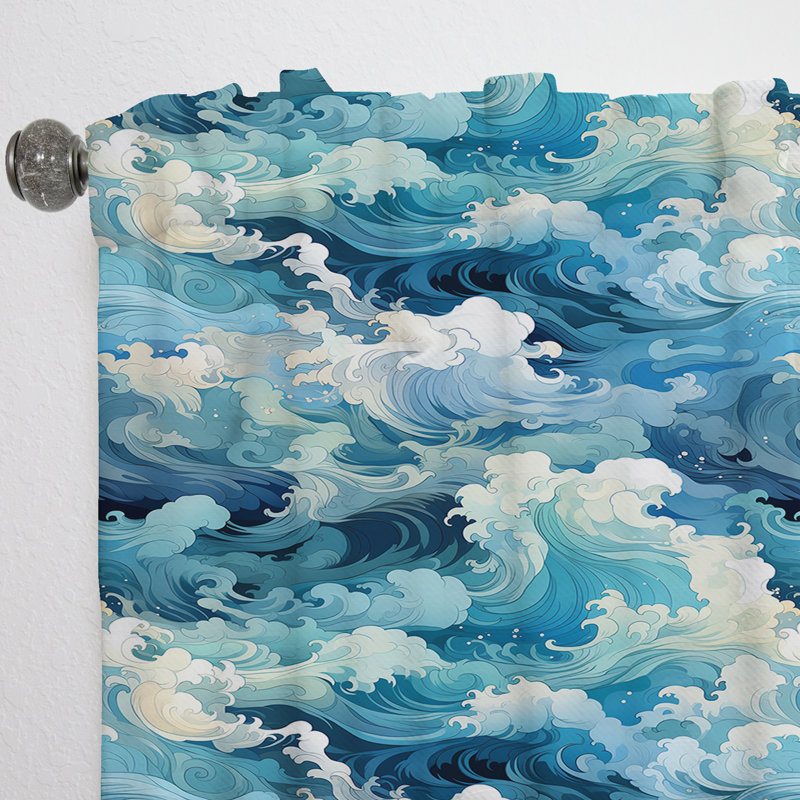Oceanic Dreamscape Tropical Motif VII - Rideau floral - Rideau obscurcissant - 1 panneau, L 52 po x L 90 po