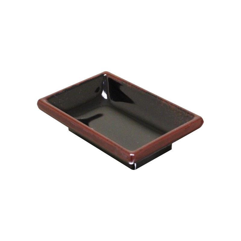 Soucoupe rectangulaire en mélamine 2,5 po tenmoku