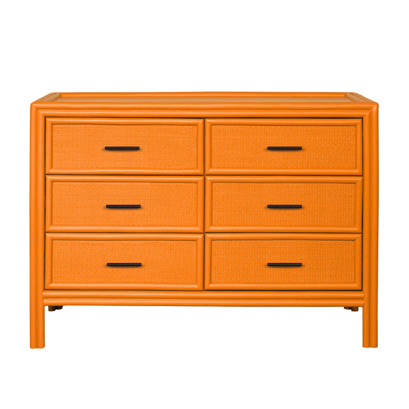 Aruba 6 - Drawer Dresser, Citrus Orange