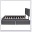 Lit plateforme tapissier avec 2 tiroirs et 1 lit simple TG, tissu en lin-1684270613
