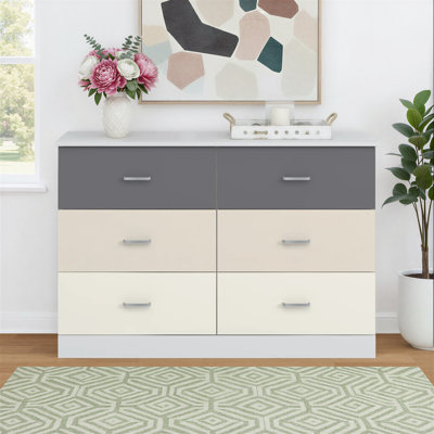 Commode double à 6 tiroirs Allyannah
