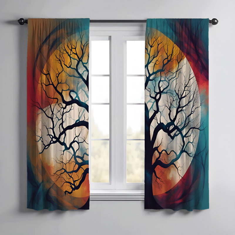 Paire de rideaux semi-transparents Eldur, L 20 po x L 52 po
