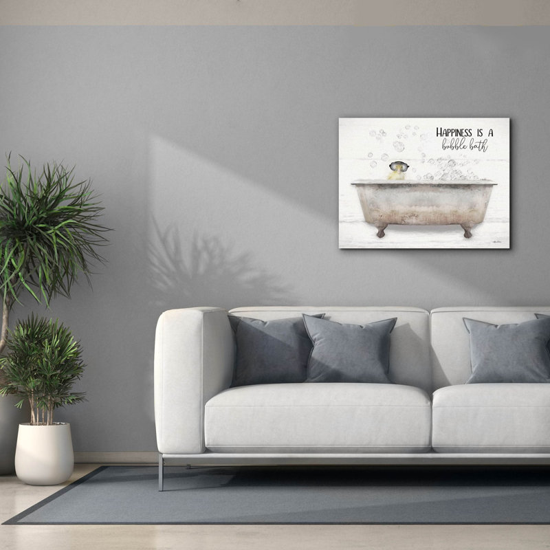 «Happiness Bubble Bath» par Lori Deiter, art mural sur toile, H 26 po x l 34 po x P 1,5 po