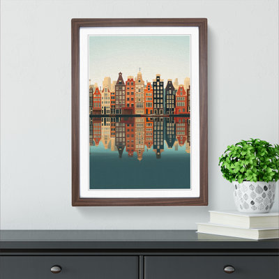 XYZ-FRM-V1223-1801 Amsterdam Minimalism - Single Picture Frame Print on Wood
