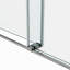 Porte de douche coulissante double sans cadre 48 * 76 ", double porte de douche, verre trempé de 3/8" (10mm) de type GSCG, acier inoxydable, nickel brossé