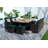 6 - Person Patio Dining Set Umbrella Hole Included Rectangular Table with Cushions Included-93842998-93842996