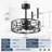 Caged Ceiling Fans With Lights Remote Control, Small Farmhouse Ceiling Fans With Light 3 Color Temperature