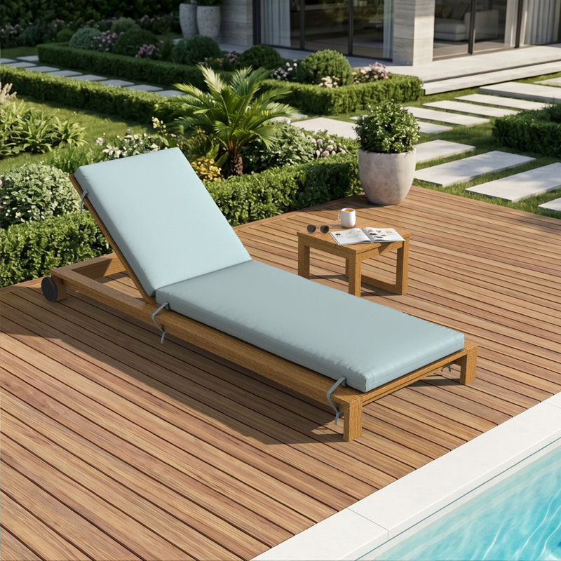 Lani Sunbrella® Outdoor Chaise Lounge Cushion, 24" W x 73" D, Sunbrella Bliss Dew