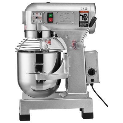 Mélangeur commercial commercial 15 pintes 600 W 3 vitesses réglables 110/178/390 tr / min Robuste 110 V avec bol en acier inoxydable Crochets à pâte Fouet de qualité supérieure pour les écoles Boulangeries et restaurants Pizzerias