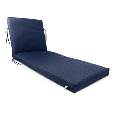 Reversible Chaise Longe, Hand Sewn & Stitched, With Tie-Back, & With White Polyester Padded Fill.