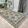 Alfa Rich Folse Afghan Beige & Black Washable Woven Cotton Area Rugs for Living Room Bedroom Kitchen
