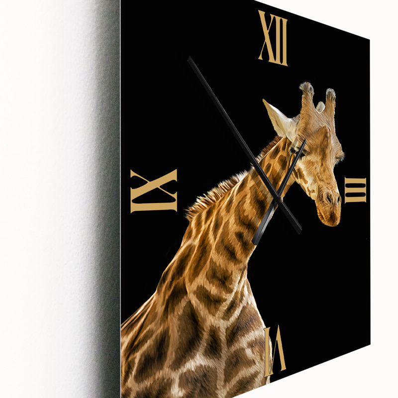 Portrait d'une girafe VI - Horloge murale de ferme, Grand