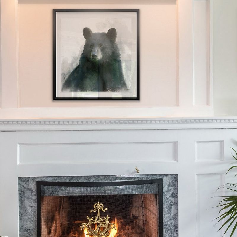 Ours Rainsoft - reproduction de cadre photo sur papier, H 17,5 po x l 17,5 po x P 1,5 po