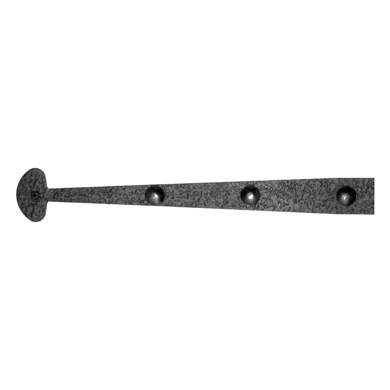Matte Black Iron Decorative Gate Strap Hinge with Removable Pin