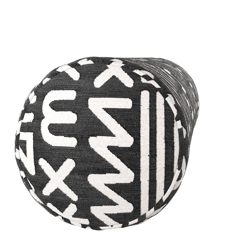 Montezuma Bolster Pillow Cover & Insert, 9"H x 36"W, Black
