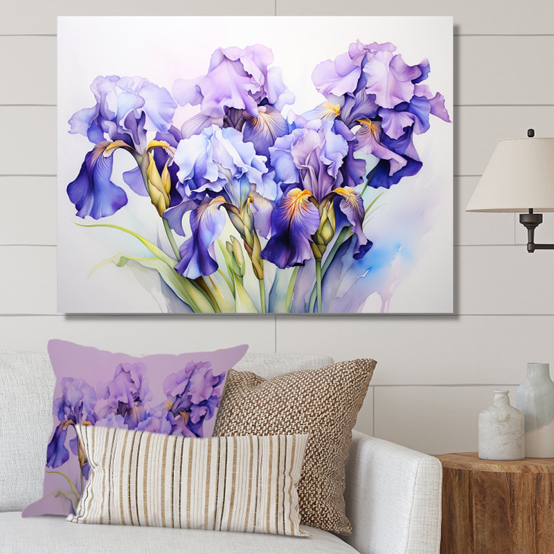 Mauve, iris, minimalisme, beauté, rêve - iris, art mural, Toile tendue, H 30 po x l 40 po x P 1,5 po