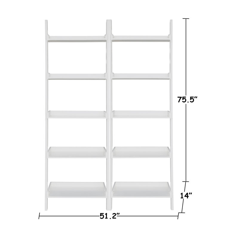 Ladder Bookcase, White