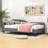 Aghilas Linen Upholstered Daybed with Wood Legs and Slats-108798632-108798631