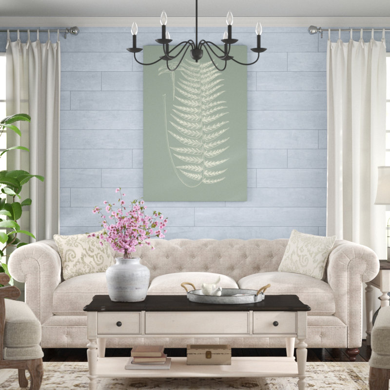 Ferns On Sage VIII by Vision Studio - Painting on Canvas, 122cm H x 81cm W, Wrapped Canvas