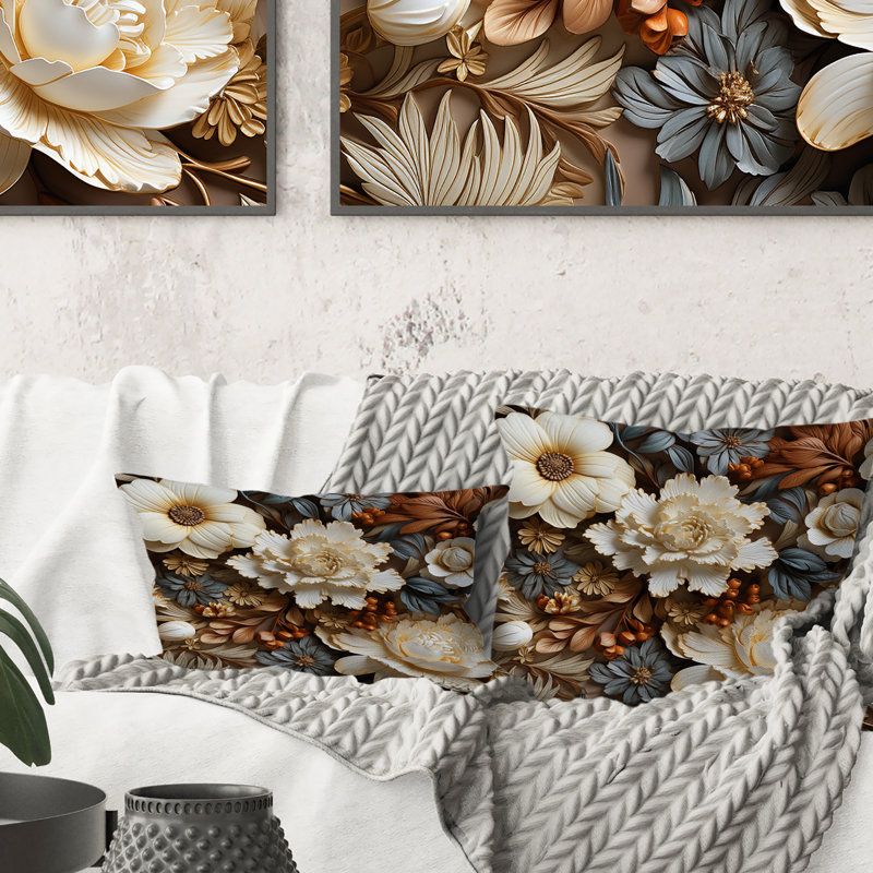 Coussin Rustic Brocade Elegance, H 18 po x l 18 po