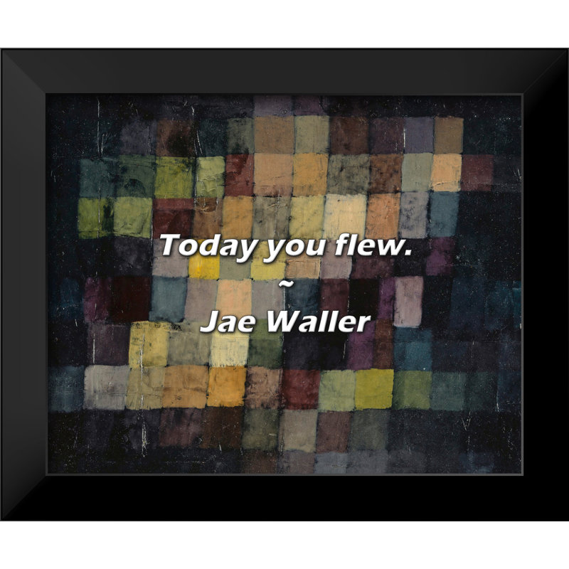 Jae Waller Quote: Today you flew.