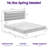 Platform Bed with Upholstered Headboard ,Bed Frame with LED lights and Charging Station-446560729-446560709
