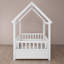 Lit plateforme pour enfant en pin massif blanc doux avec cadre de toit et garde-corps pour enfant-1785131263-1785131262