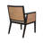 Brielle Upholstered Dining Arm Chair – Solid Wood Fabric Accent Chair