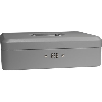 12" CASHBOX W COMBINATION LOCK GREY