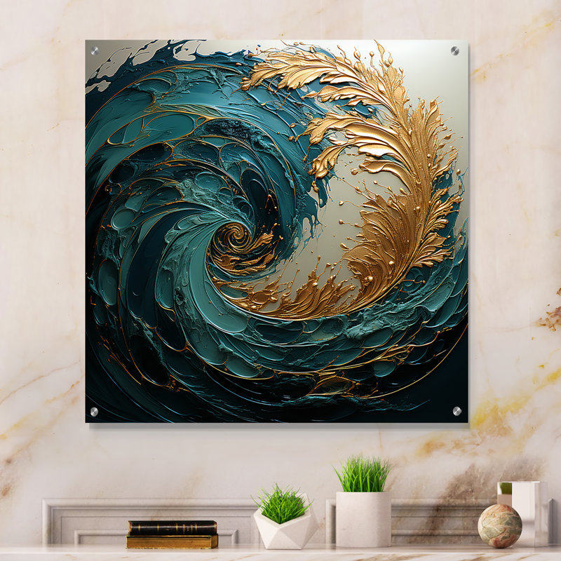 Enfield - abstrait spirales abstraites, art mural, H 36 po x l 36 po