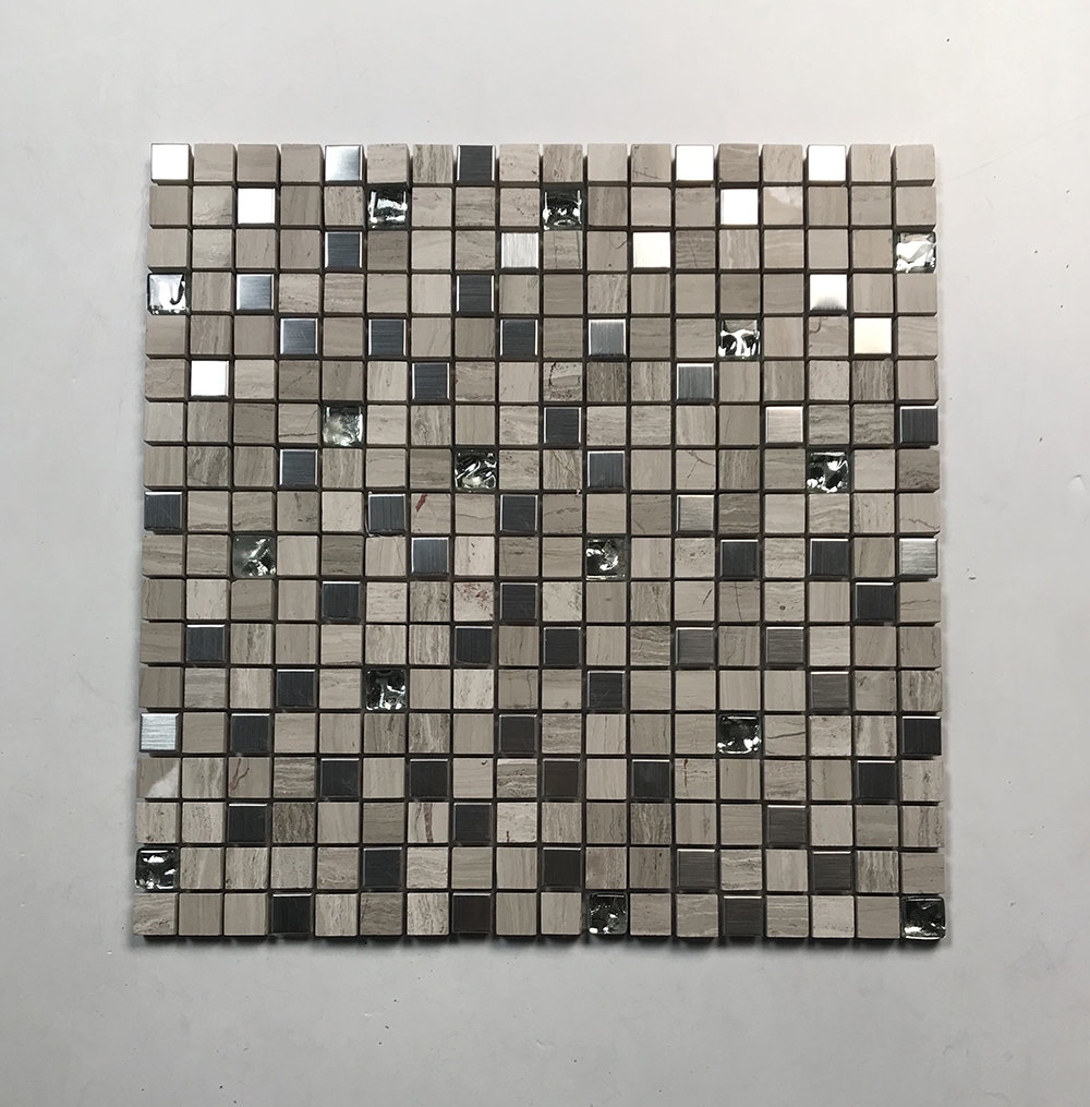 Premium Gold 12 x 12 Square Glass Mirror Mosaic Wall Tile Abolos 