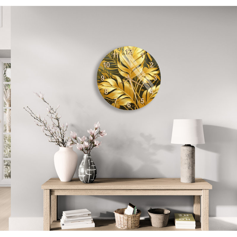 Horloge murale Glam Golden, Doré