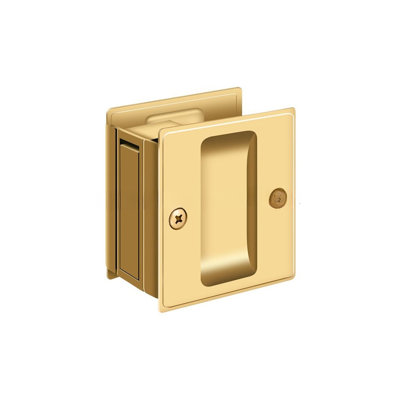 Deltana SDP25U5 Pocket Lock, 2-1/2" x 2-3/4" Passage in Antique Brass