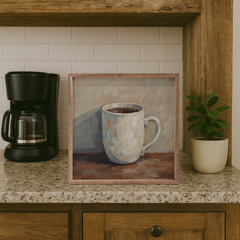 Tasse à café, H 4 po x l 4 po