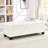 48", Faux Leather Pu, Upholstered , Storage Bench, White, Bedroom, Living Room, Hallway, Effortless Setup And Surface Cleaning Storage, Upholstered, Simple Assembly, Easy - To Clean-1086033868-1086033869