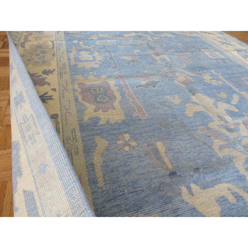 Tapis unique bleu clair de 8 pi x 10 pi