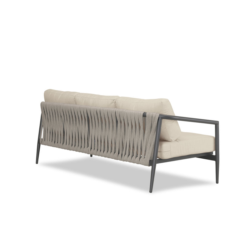 Outdoor 3 - Seat Patio Sofa, Canvas Natural Sunbrella® Canvas, Slate