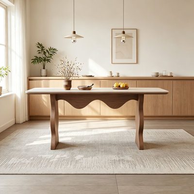 Mid-Century Wabi-Sabi Dining Table
